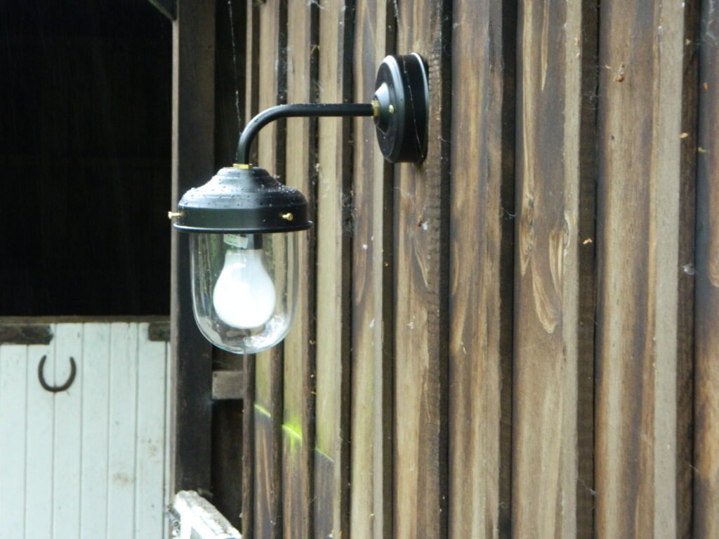 Matt Black Barn Light