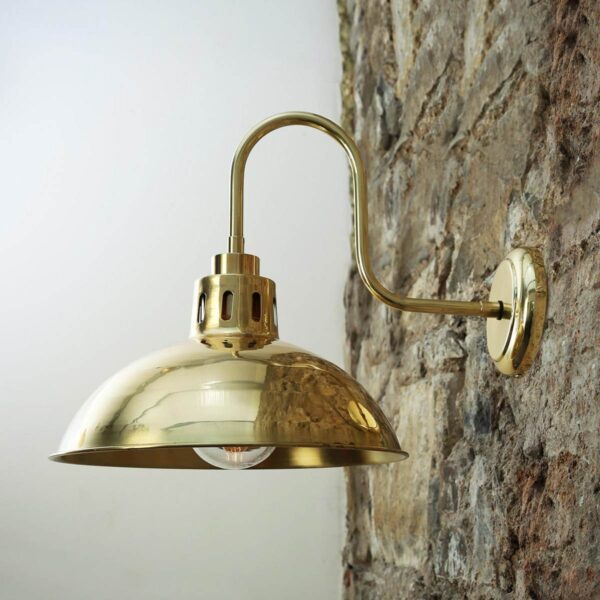 brass bathroom wall light