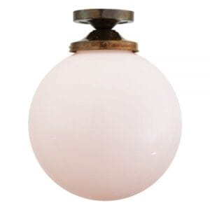 Yerevan Opal 25cm Globe Ceiling Light Glass & Globe Ceiling Lights Great Lighting UK Ltd