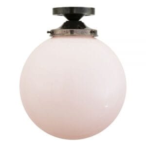 Yerevan Opal 25cm Globe Ceiling Light Glass & Globe Ceiling Lights Great Lighting UK Ltd