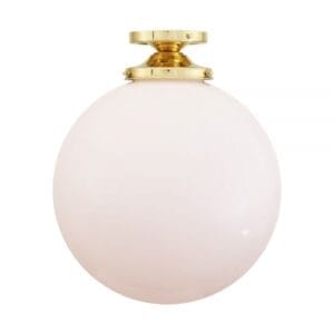Yerevan Opal Globe 30cm Ceiling Light Glass & Globe Ceiling Lights Great Lighting UK Ltd