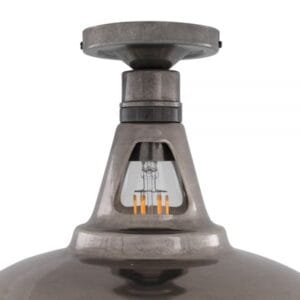 Geneva Industrial Flush 30cm Ceiling Light Flush Brass Lights Great Lighting UK Ltd