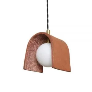 Red Iron Organic Ceramic Pendant | The Tansy Ceramic Pendants Wall & Pendant Lighting