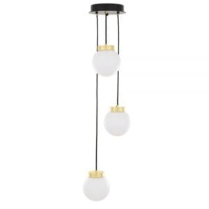 Agusta Chandelier, Three Globe Multi-Arm Chandeliers Wall & Pendant Lighting