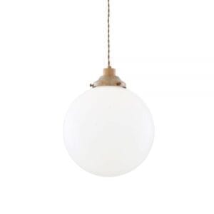 Gentry Opal Globe Pendant Light 30 cm Glass & Globe Lights Great Lighting UK Ltd