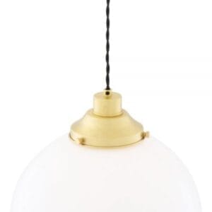 Gentry Opal Globe Pendant Light 30 cm Glass & Globe Lights Great Lighting UK Ltd