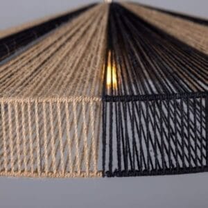 Vernon Raffia Striped Rope Pendant Light 83cm Rattan & Rafia Lighting Collection Great Lighting UK Ltd