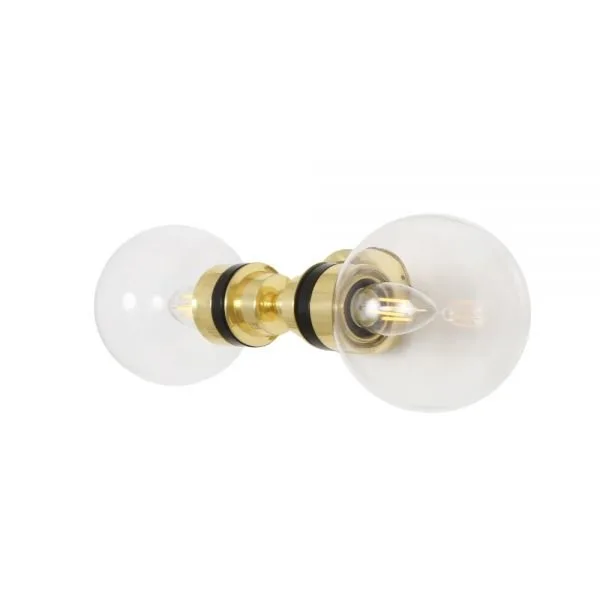 Poole Double Glass Globe Bathroom Wall Light IP65 Glass Bathroom Wall Sconces Great Lighting UK Ltd