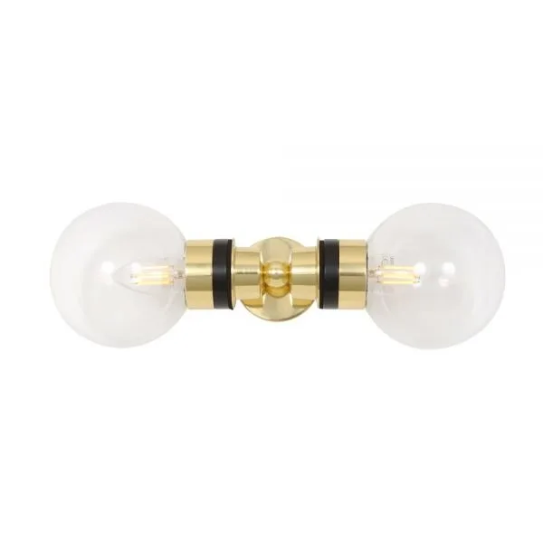 Poole Double Glass Globe Bathroom Wall Light IP65 Glass Bathroom Wall Sconces Great Lighting UK Ltd