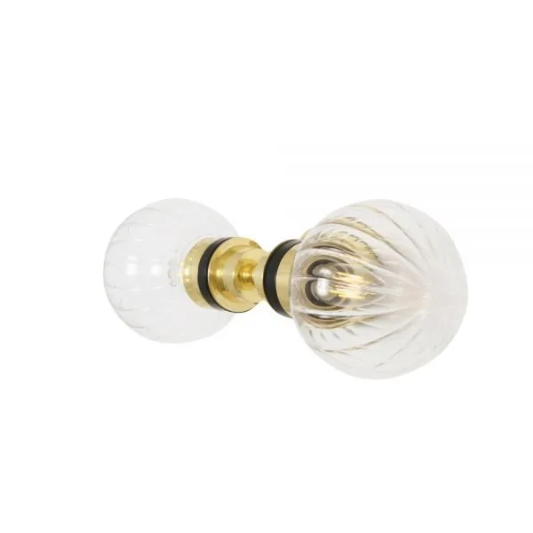 Poole Double Glass Globe Bathroom Wall Light IP65 Glass Bathroom Wall Sconces Great Lighting UK Ltd