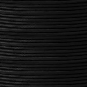 Black Fabric Braided Cable, 3 Core Round Cables Great Lighting UK Ltd