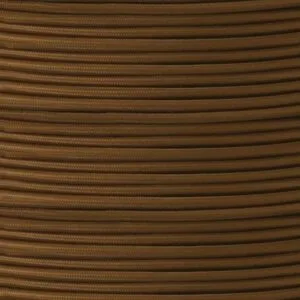 Brown Fabric Braided Cable, 3 Core Round Cables Great Lighting UK Ltd