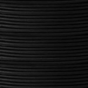 Black Fabric Braided Cable, UL Listed, 2 Core Round Cables Great Lighting UK Ltd