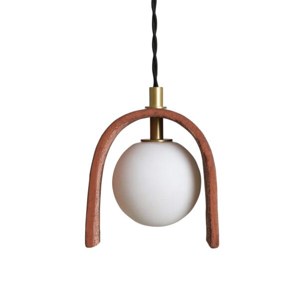 Red Iron Organic Ceramic Pendant | The Tansy Ceramic Pendants Wall & Pendant Lighting