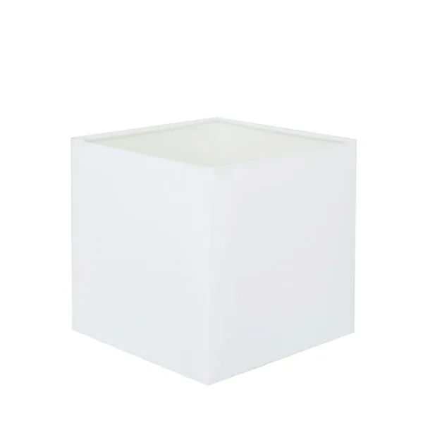 Cube Square Fabric Lamp Shade 20cm in 4 Colours Fabric & Ceramic Shades Great Lighting UK Ltd