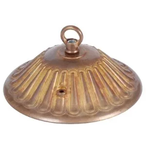 Decorative Vintage Brass Ceiling Rose with Closed Hook Brass Parts Great Lighting UK Ltd