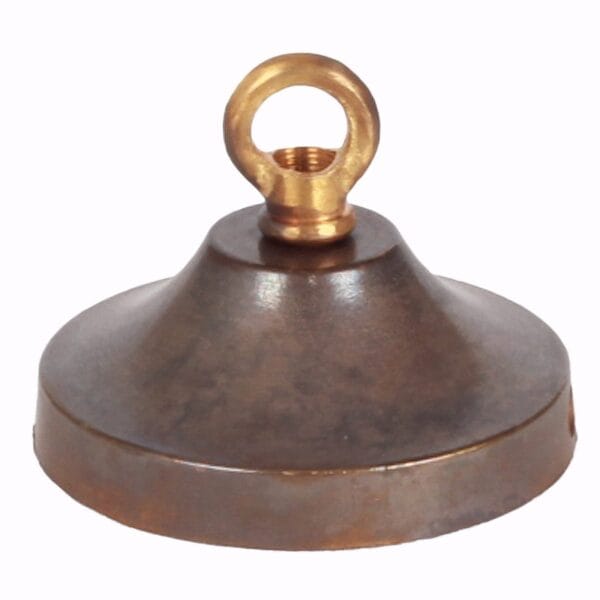 Brass ceiling rose light fitting, concave with closed hook Brass Parts Great Lighting UK Ltd