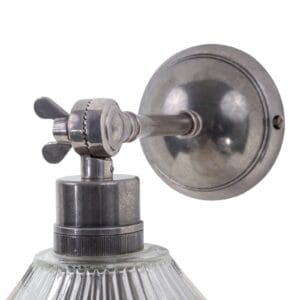 Discover the Antique Silver Hale Prismatic Railway Glass Wall Light Clearance Lighting Wall & Pendant Lighting