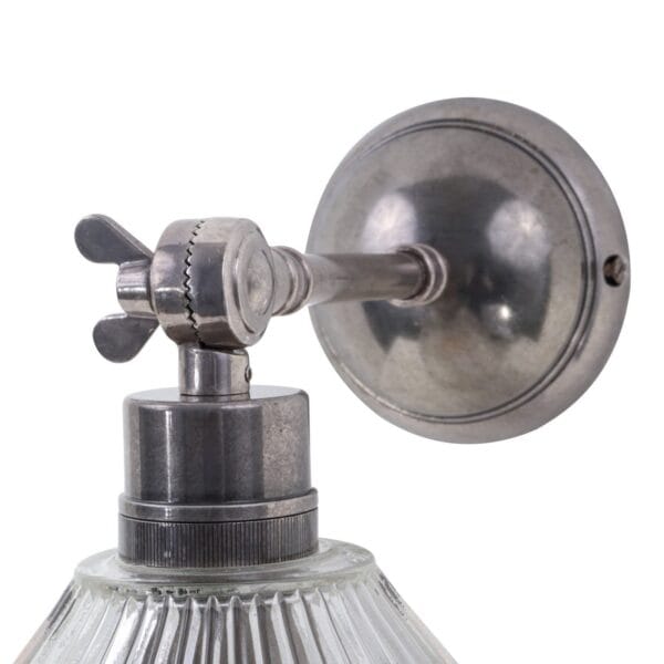 Discover the Antique Silver Hale Prismatic Railway Glass Wall Light Clearance Lighting Wall & Pendant Lighting