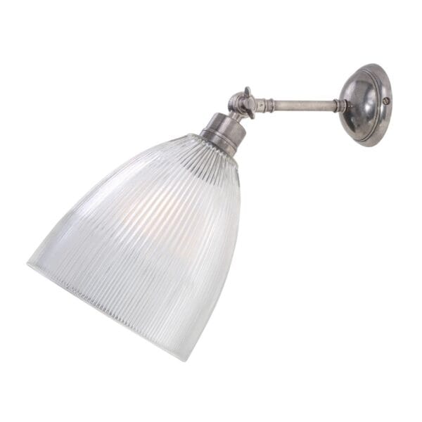 Discover the Antique Silver Hale Prismatic Railway Glass Wall Light Clearance Lighting Wall & Pendant Lighting