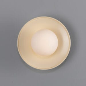 Aosta Coloured Bathroom Disc Wall Light Brass Bathroom Wall Sconces Great Lighting UK Ltd