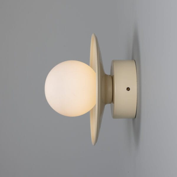 Aosta Coloured Bathroom Disc Wall Light Brass Bathroom Wall Sconces Great Lighting UK Ltd
