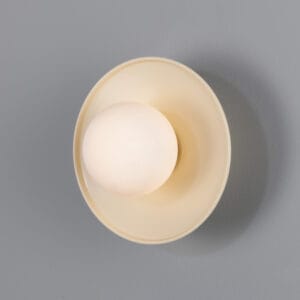 Aosta Coloured Bathroom Disc Wall Light Brass Bathroom Wall Sconces Great Lighting UK Ltd