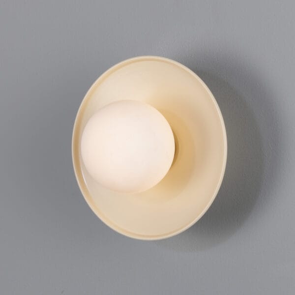 Aosta Coloured Bathroom Disc Wall Light Brass Bathroom Wall Sconces Great Lighting UK Ltd