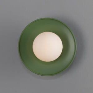 Aosta Coloured Bathroom Disc Wall Light Brass Bathroom Wall Sconces Great Lighting UK Ltd