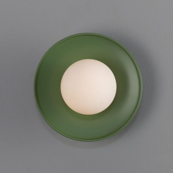 Aosta Coloured Bathroom Disc Wall Light Brass Bathroom Wall Sconces Great Lighting UK Ltd