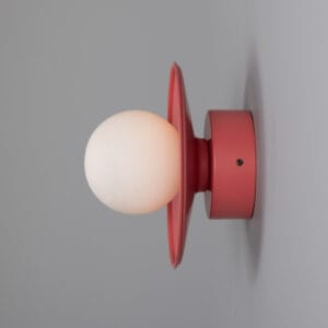 Aosta Coloured Bathroom Disc Wall Light Brass Bathroom Wall Sconces Great Lighting UK Ltd