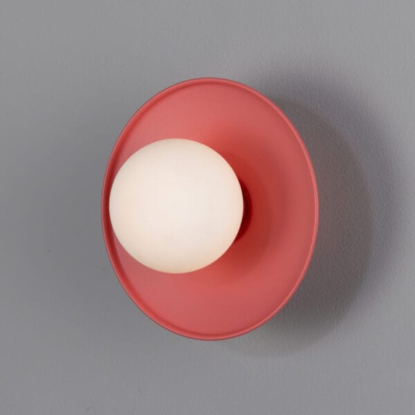 Aosta Coloured Bathroom Disc Wall Light Brass Bathroom Wall Sconces Great Lighting UK Ltd