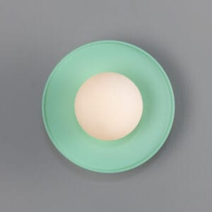 Aosta Coloured Bathroom Disc Wall Light Brass Bathroom Wall Sconces Great Lighting UK Ltd