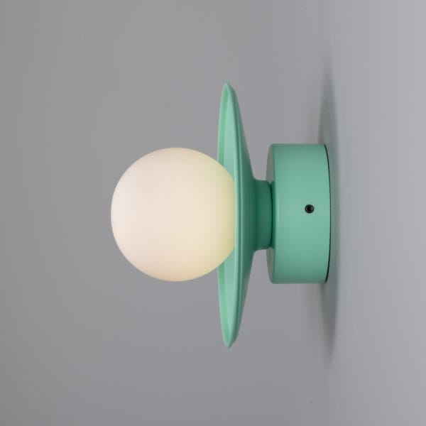Aosta Coloured Bathroom Disc Wall Light Brass Bathroom Wall Sconces Great Lighting UK Ltd