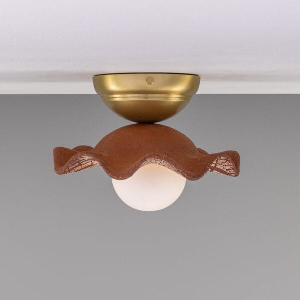 Red Iron Rivale Ceramic Ceiling Light Ceramic Ceiling Lights Great Lighting UK Ltd