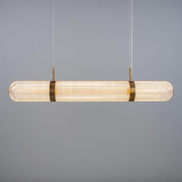 Ashford Neo-Victorian Linear Pendant Light Brass & Moroccan Pendants Great Lighting UK Ltd