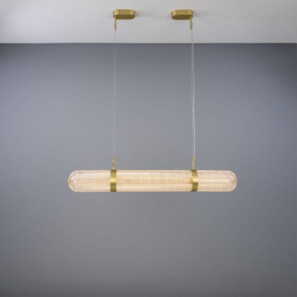 Ashford Neo-Victorian Linear Pendant Light Brass & Moroccan Pendants Great Lighting UK Ltd