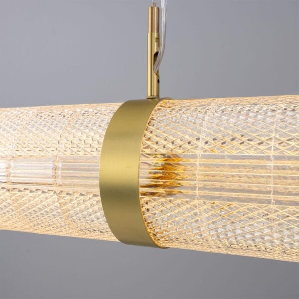 Ashford Neo-Victorian Linear Pendant Light Brass & Moroccan Pendants Great Lighting UK Ltd