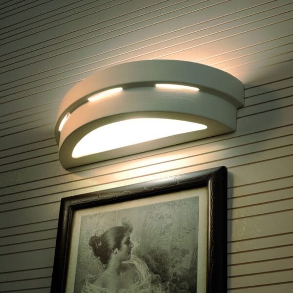Wall Lamp Ceramic HELIOS Café Au Lait HELIOS