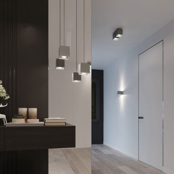 Wall Lamp QUAD 1 Grey Deep Space QUAD
