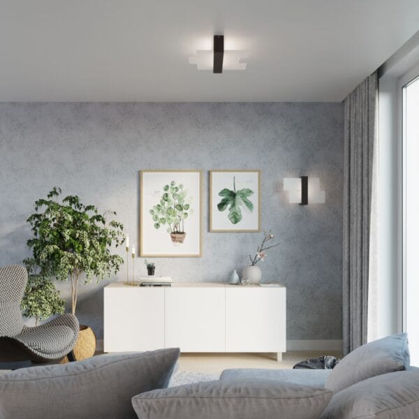 Wall Lamp FENIKS 1 Wenge Peach Puff FENIKS