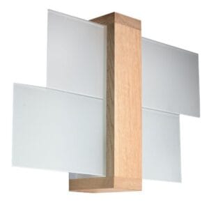 Wall Lamp FENIKS 1 Natural Wood Peach Puff FENIKS