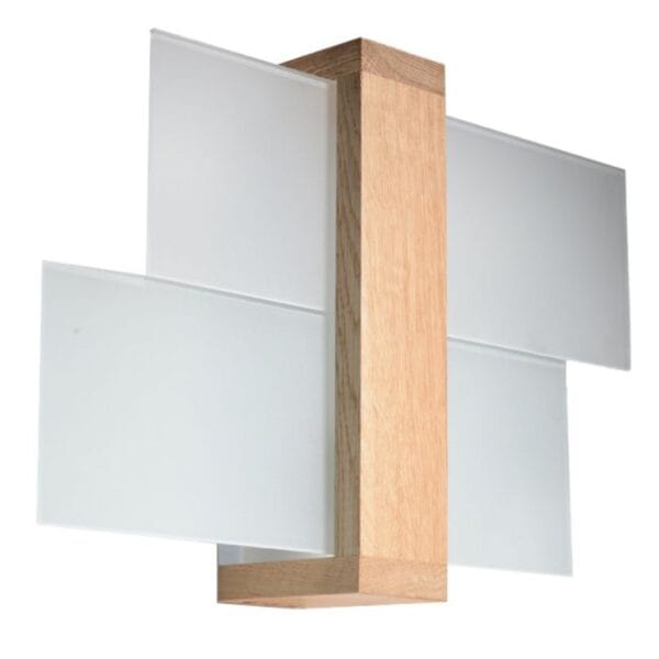 Wall Lamp FENIKS 1 Natural Wood Peach Puff FENIKS