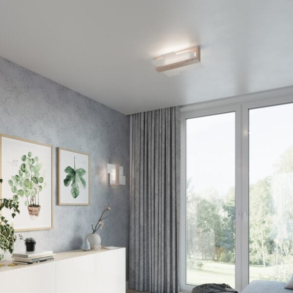 Wall Lamp FENIKS 1 Natural Wood Peach Puff FENIKS