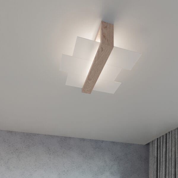 Wall Lamp FENIKS 1 Natural Wood Peach Puff FENIKS