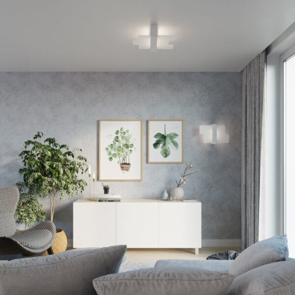 Wall Lamp FENIKS 1 White Peach Puff FENIKS