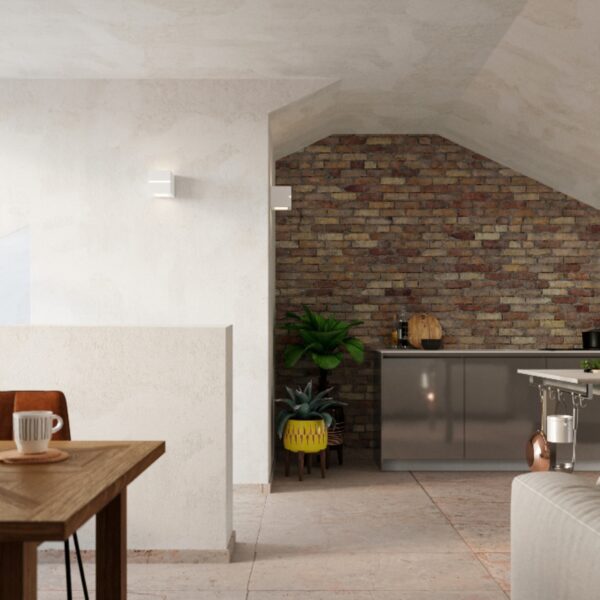 Wall Lamp Ceramic LEO Line Café Au Lait LEO