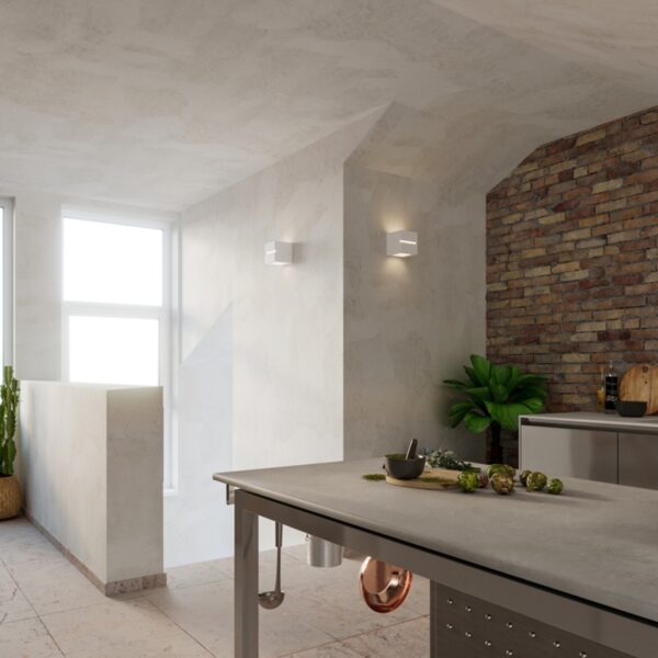 Wall Lamp Ceramic LEO Line Café Au Lait LEO