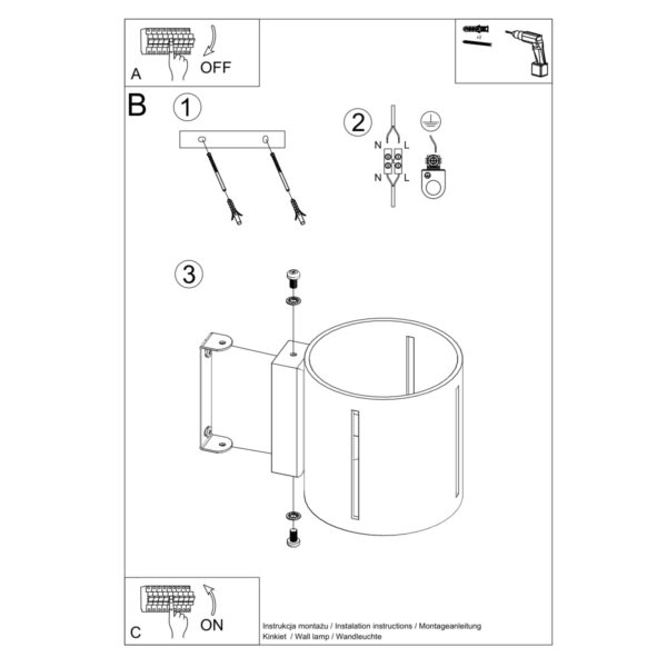 Wall Lamp INEZ White Deep Space INEZ
