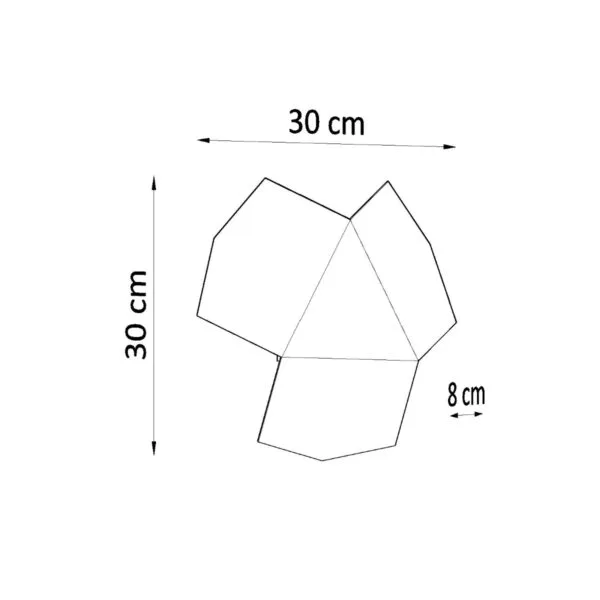 Wall Lamp TRE Black Blue Sapphire TRE